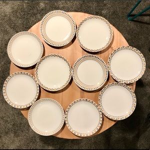 Ten World Market silver & gold appetizer plates